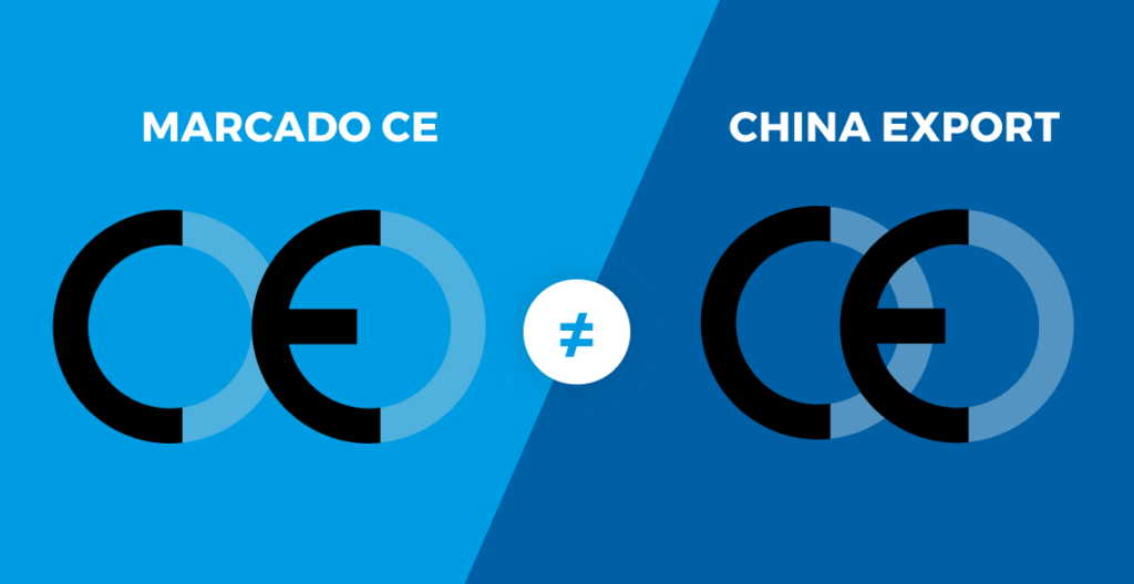 Marcado CE vs China Ecport, como diferenciar sus logotipos