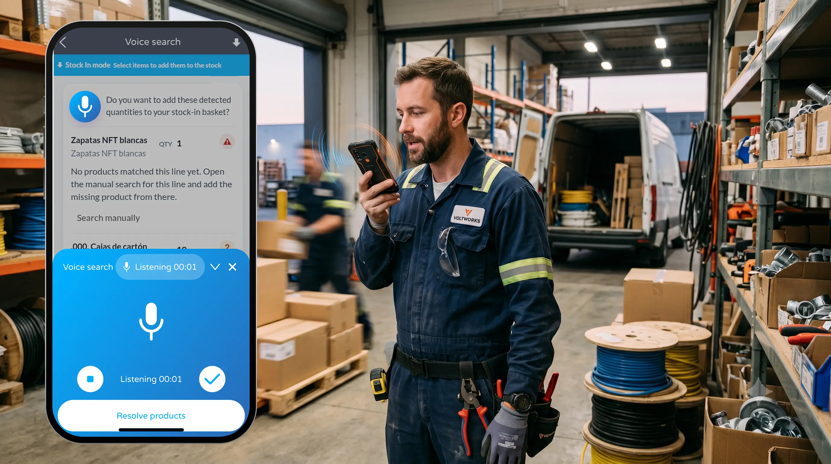 Voice Search: registra movimientos de stock con la voz y sin perder tiempo
